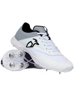 Kookaburra KC 3.0 Spike Jnr Cricket Shoes - White/Grey